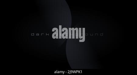 Sfondo astratto minimalista scuro scuro profondo con elementi geometrici sfumati nero e viola. Composizione dinamica delle forme con Abstract moderno Illustrazione Vettoriale