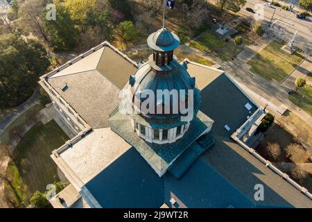 Vista ad alto angolo della casa di stato, sede del governo in Columbia, Carolina del Sud. Foto Stock