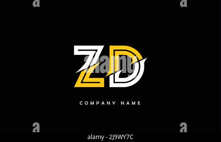 Monogramma ZD, DZ Abstract Letters Logo Illustrazione Vettoriale