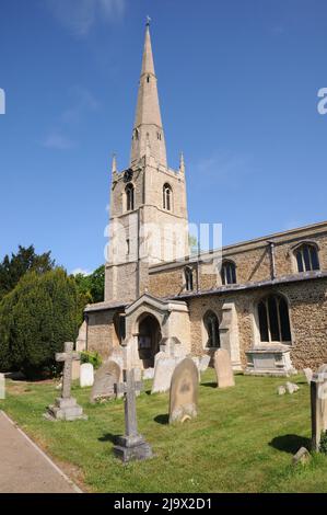 St Margaret of Antioch Church, Hemingford Abbots, Cambridgeshire Foto Stock