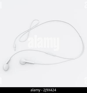 cuffie isolate su sfondo bianco 3d illustrazione Foto Stock