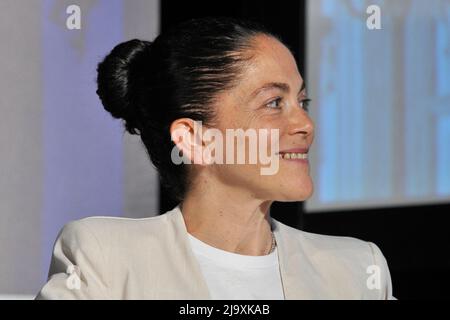 Napoli, Italia. 25th maggio 2022. Rosanna Marziale chef, durante le celebrazioni del 130th° anniversario del giornale 'il Mattino', che si sono svolte presso il teatro di corte del Palazzo reale di Napoli. Napoli, Italia, 25 maggio 2022. (Foto di Vincenzo Izzo/Sipa USA) Credit: Sipa USA/Alamy Live News Foto Stock