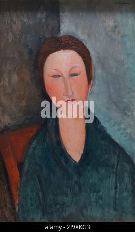 Titolo: Giovane donna busto Mademoiselle Marthe Creatore: Amedeo Modigliani Data: c. 1916-1917 dimensioni: Medio: Olio su tela luogo: Museo d'Arte Matsuoka Foto Stock