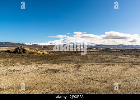 Hekla è uno dei vulcani più attivi in Islanda Foto Stock