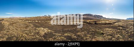 Hekla è uno dei vulcani più attivi in Islanda Foto Stock