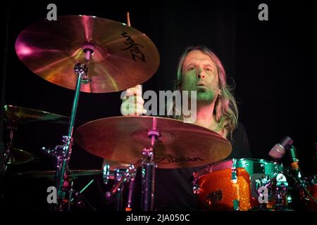 Trondheim, Norvegia. 20th, maggio 2022. Il batterista Darby Todd suona dal vivo con il cantante e musicista canadese Devin Townsend al Trondheim Spektrum di Trondheim. (Photo credit: Gonzales Photo - Tor Atle Kleven). Foto Stock