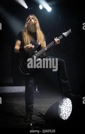 Trondheim, Norvegia. 20th, maggio 2022. Il chitarrista Stephen Platt suona dal vivo con il cantante e musicista canadese Devin Townsend al Trondheim Spektrum di Trondheim. (Photo credit: Gonzales Photo - Tor Atle Kleven). Foto Stock