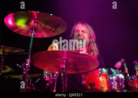 Trondheim, Norvegia. 20th, maggio 2022. Il batterista Darby Todd suona dal vivo con il cantante e musicista canadese Devin Townsend al Trondheim Spektrum di Trondheim. (Photo credit: Gonzales Photo - Tor Atle Kleven). Foto Stock