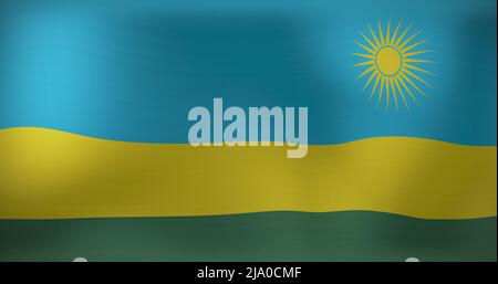 Immagine della bandiera del ruanda Foto Stock