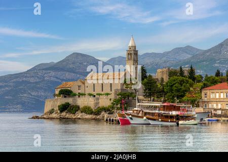 Lopud, Dubrovnik, Dalmazia, Croazia, Europa Foto Stock