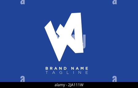 VD lettere alfabetiche iniziali logo monogramma Illustrazione Vettoriale