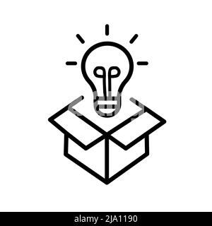 casella creativa - icona web di linea minimale. semplice illustrazione vettoriale. concetto per infografica, sito web o app. Illustrazione Vettoriale