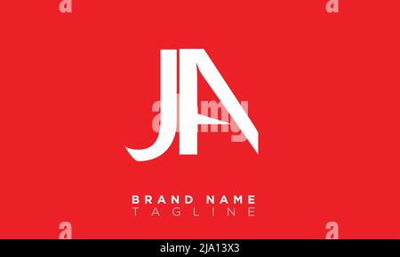 JA lettere alfabetiche iniziali logo monogramma Illustrazione Vettoriale