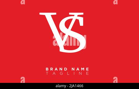 VS lettere alfabetiche iniziali logo monogramma Illustrazione Vettoriale
