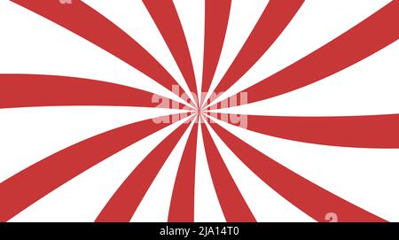Twisted Red Vector background su bianco, spirale psichedelica con raggi radiali, twirl, effetto fumetto ritorto, spirale ipnotica Illustrazione Vettoriale