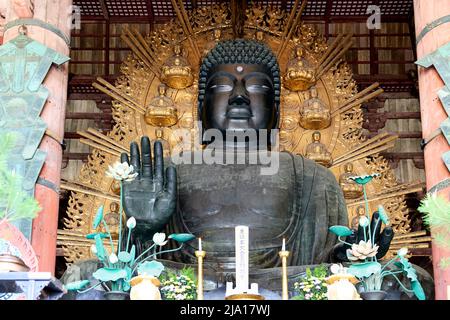 Giappone. Nara. Tempio Todai-ji. Grande Buddha Hall (Daibutsu-den) Foto Stock