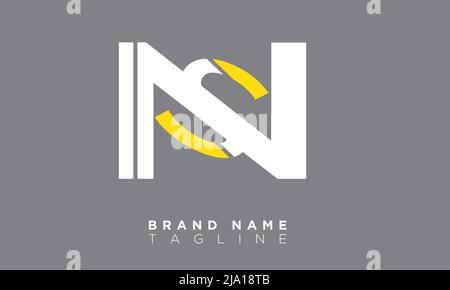 Ns lettere alfabetiche iniziali logo monogramma Illustrazione Vettoriale
