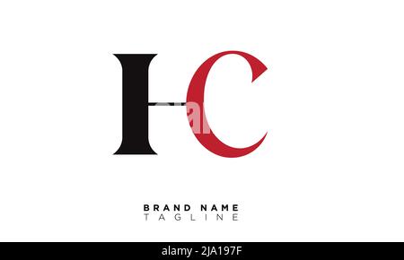 HC lettere alfabetiche iniziali logo monogramma Illustrazione Vettoriale