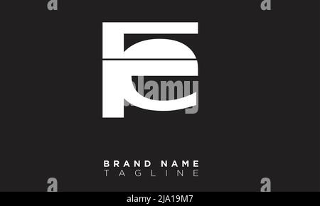 LETTERE alfabetiche FE iniziali logo monogramma Illustrazione Vettoriale