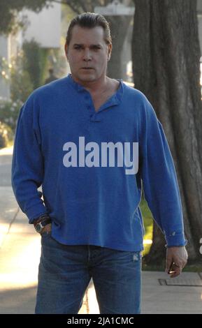 BEVERLY HILLS - CA - GENNAIO 08: L'attore Ray Liotta va per una passeggiata il 8 Gennaio 2009 a Beverly Hills, California People: Ray Liotta Credit: Storms Media Group/Alamy Live News Foto Stock