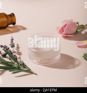 cosmetici naturali ed erbe curative Foto Stock