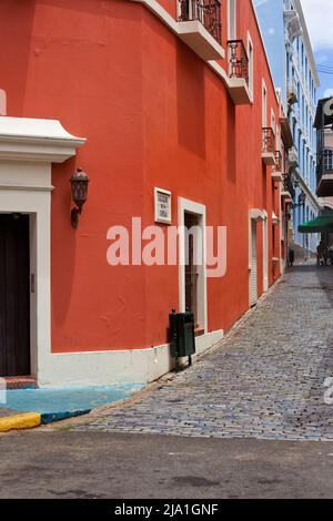 Aleyway Old San Juan Puerto Rico V Foto Stock