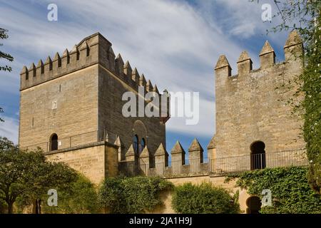 Almodovar Castle Towers near Cordoba Spain H Foto Stock