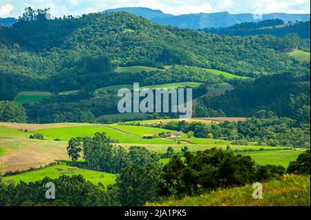 La vita rurale a Serra Catarinense, Santa Catarina, Brasile Foto Stock