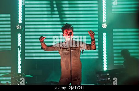 Gary Numan, sul palco, Intruder Tour 2022, Albert Hall music venue, 27 Peter St, Manchester, Inghilterra, UK, M2 5QR Foto Stock