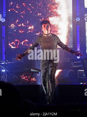 Gary Numan, sul palco, Intruder Tour 2022, Albert Hall music venue, 27 Peter St, Manchester, Inghilterra, UK, M2 5QR Foto Stock