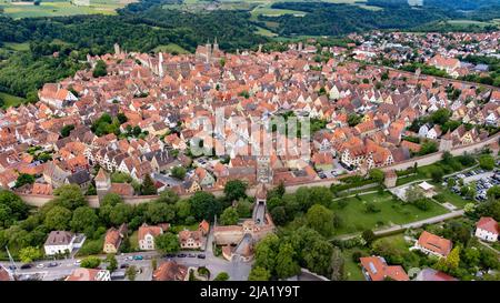 Rödertoranlage, porta principale, Rothenburg ob der Tauber, Germania Foto Stock