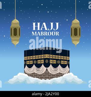 hajj mabrour celebration card Illustrazione Vettoriale