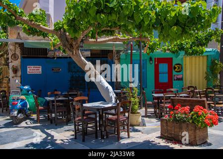 Heraklion, Grecia 15 maggio 2022, luogo idilliaco dove soggiornare nella città greca di Heraklion Foto Stock