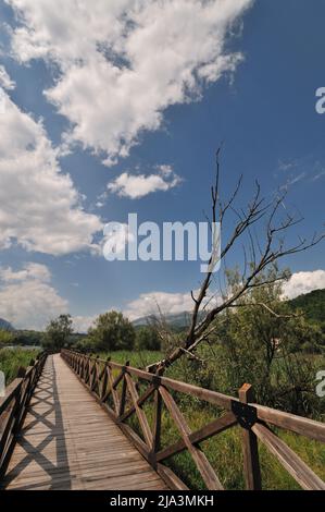 Riserva naturale Lago di posta Fibreno, Lazio Foto Stock