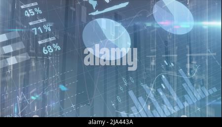 Immagine dell'elaborazione dei dati su sfondo nero Foto Stock