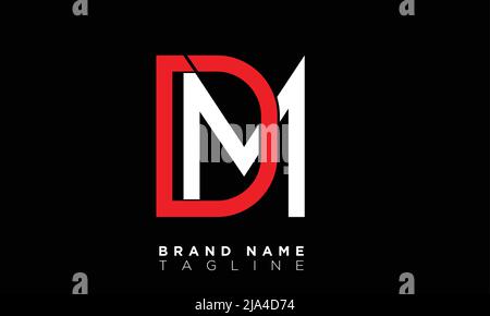 DM lettere alfabetiche iniziali logo monogramma Illustrazione Vettoriale