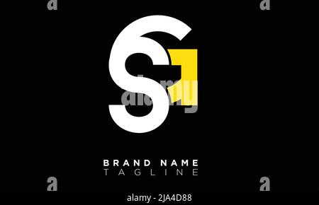SG alfabeto lettere iniziali logo monogramma Illustrazione Vettoriale