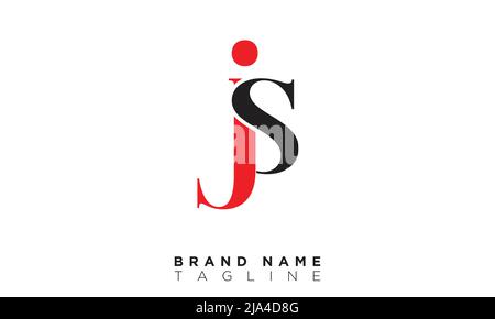 JS lettere alfabetiche iniziali logo monogramma Illustrazione Vettoriale