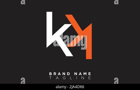 Lettere alfabetiche iniziali logo monogramma KK Illustrazione Vettoriale