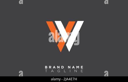 Lettere alfabetiche iniziali logo monogramma VV Illustrazione Vettoriale
