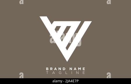 Lettere alfabetiche iniziali logo monogramma VE, EV, V ed E. Illustrazione Vettoriale