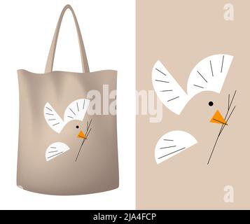 Uccello vettoriale in stile piatto . Illustrazione modificabile Illustrazione Vettoriale