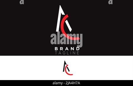Lettere alfabetiche AC iniziali logo monogramma CA, A e C. Illustrazione Vettoriale