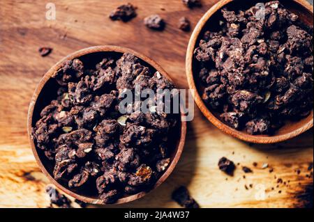 Snack sani frfom noci in cioccolato Foto Stock