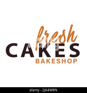 logo fresh cake shop Illustrazione Vettoriale