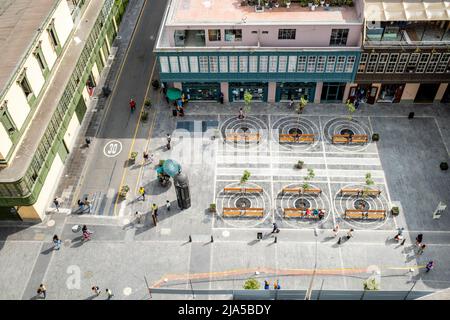 Una piccola piazza vicino a Plaza De Armas, Lima, Perù. Foto Stock