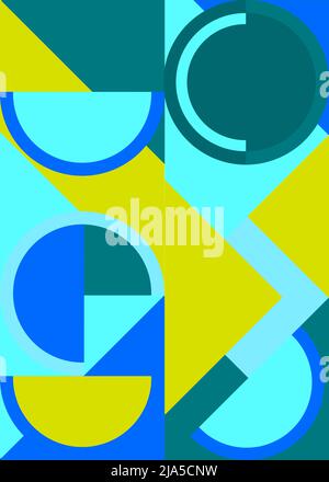 Sfondo moderno per copertina, poster, banner, volantino. Illustrazione vettoriale di Fashion bauhaus. Illustrazione Vettoriale