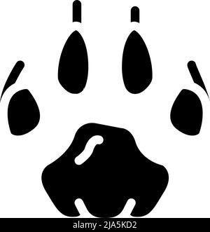 immagine vettoriale icona glifo di stampa di zoccoli tiger Illustrazione Vettoriale