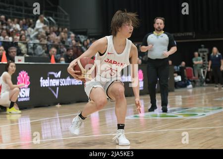 Sydney Olympic Park, Australia. 27th maggio 2022. Nanako Todo of Japan Women's Basketball Team visto durante il gioco 1 della amichevole International Women Series match tra l'Australia Women's Basketball Team contro il Giappone Women's Basketball Team presso il Quay Center. Punteggio finale; Australia 70:66 Giappone. Credit: SOPA Images Limited/Alamy Live News Foto Stock