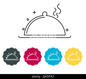 Servire l'alimento caldo - icona di scorta come file EPS 10 Illustrazione Vettoriale